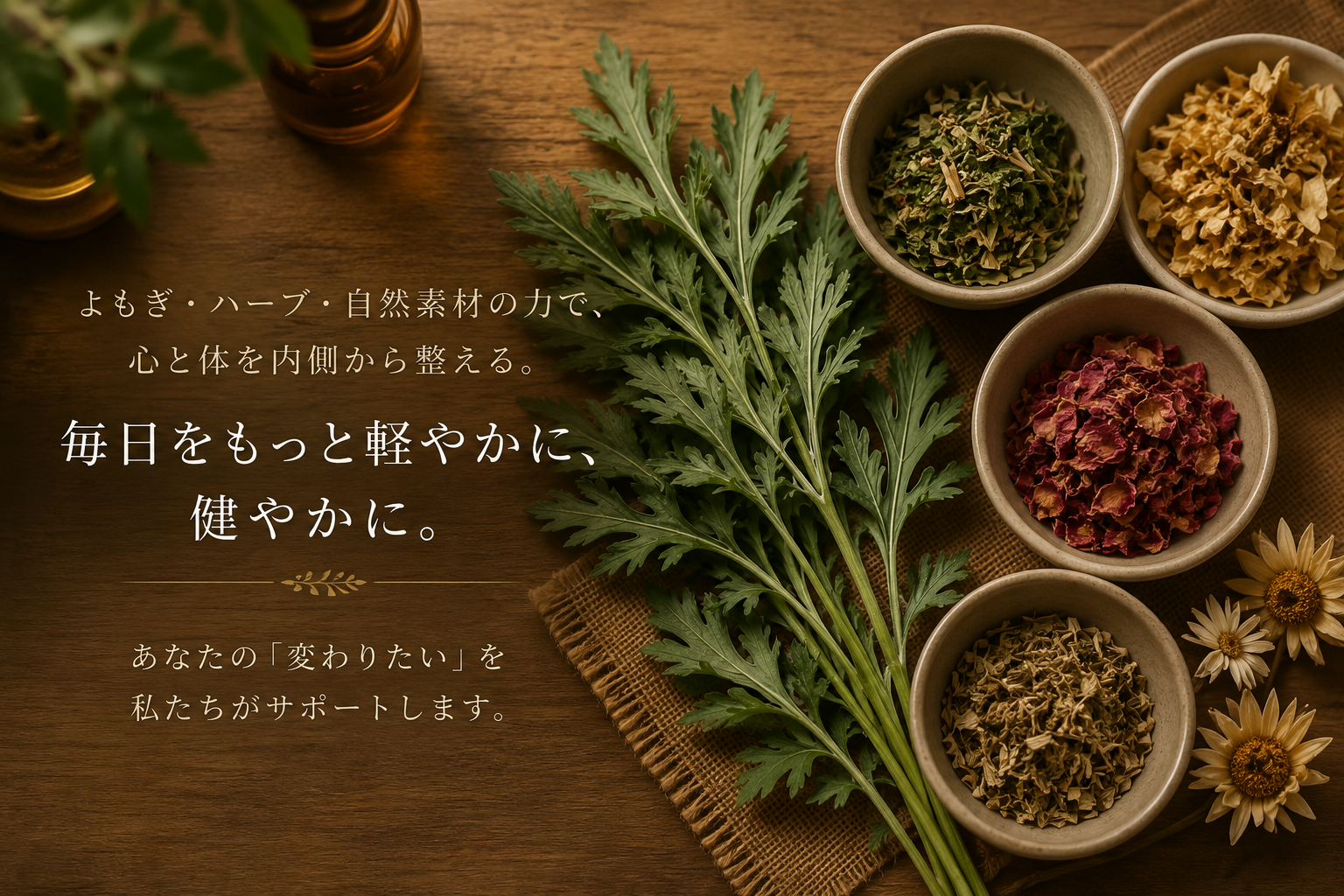 よもぎ・ハーブ・自然素材のイメージ